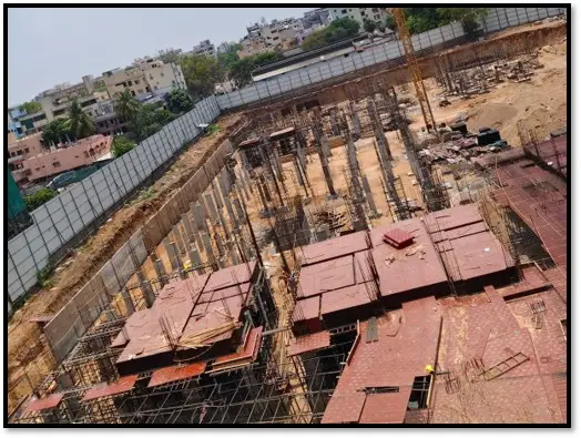 Manor-Tower C - Ground Floor slab shuttering work in progress