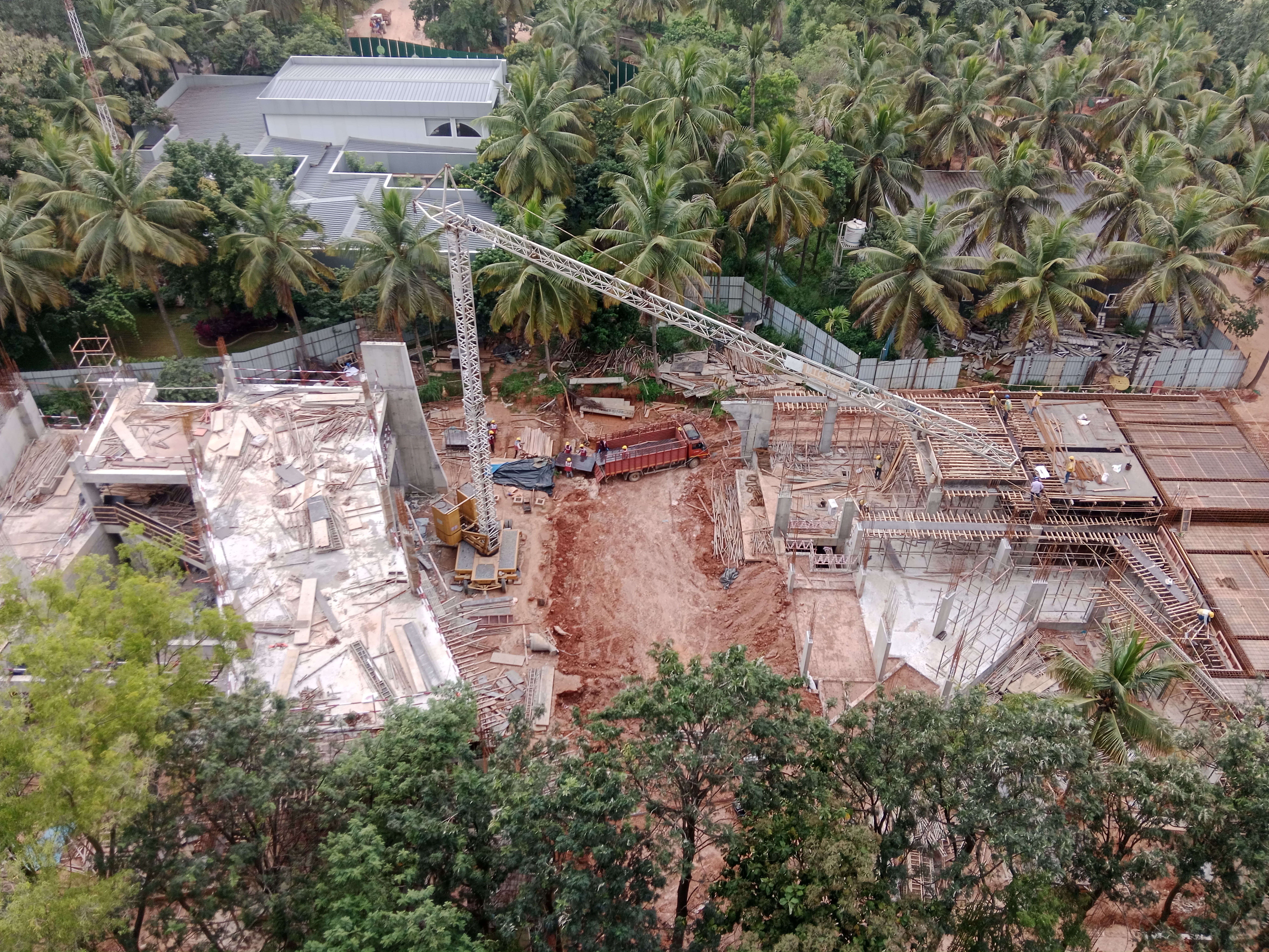 Compound Wall work is in progress