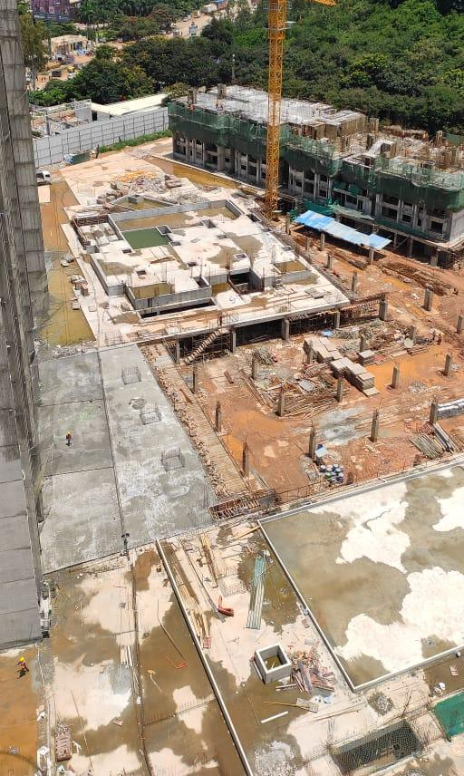 Swimming pool and Part of slab concreting completed
