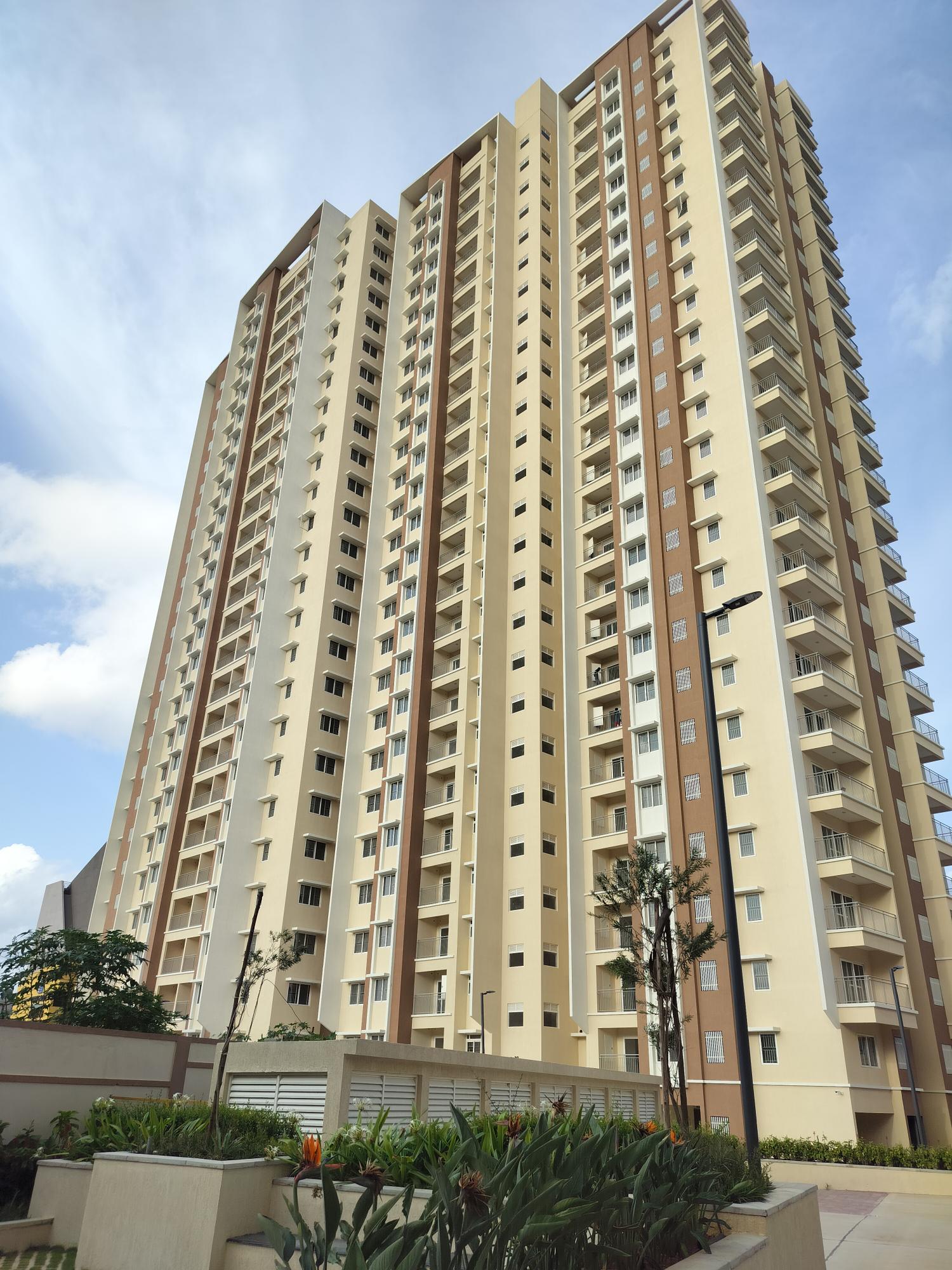Tower A &B All Internal & External works are completed. Amenities area hardscape and softscape works are in progress