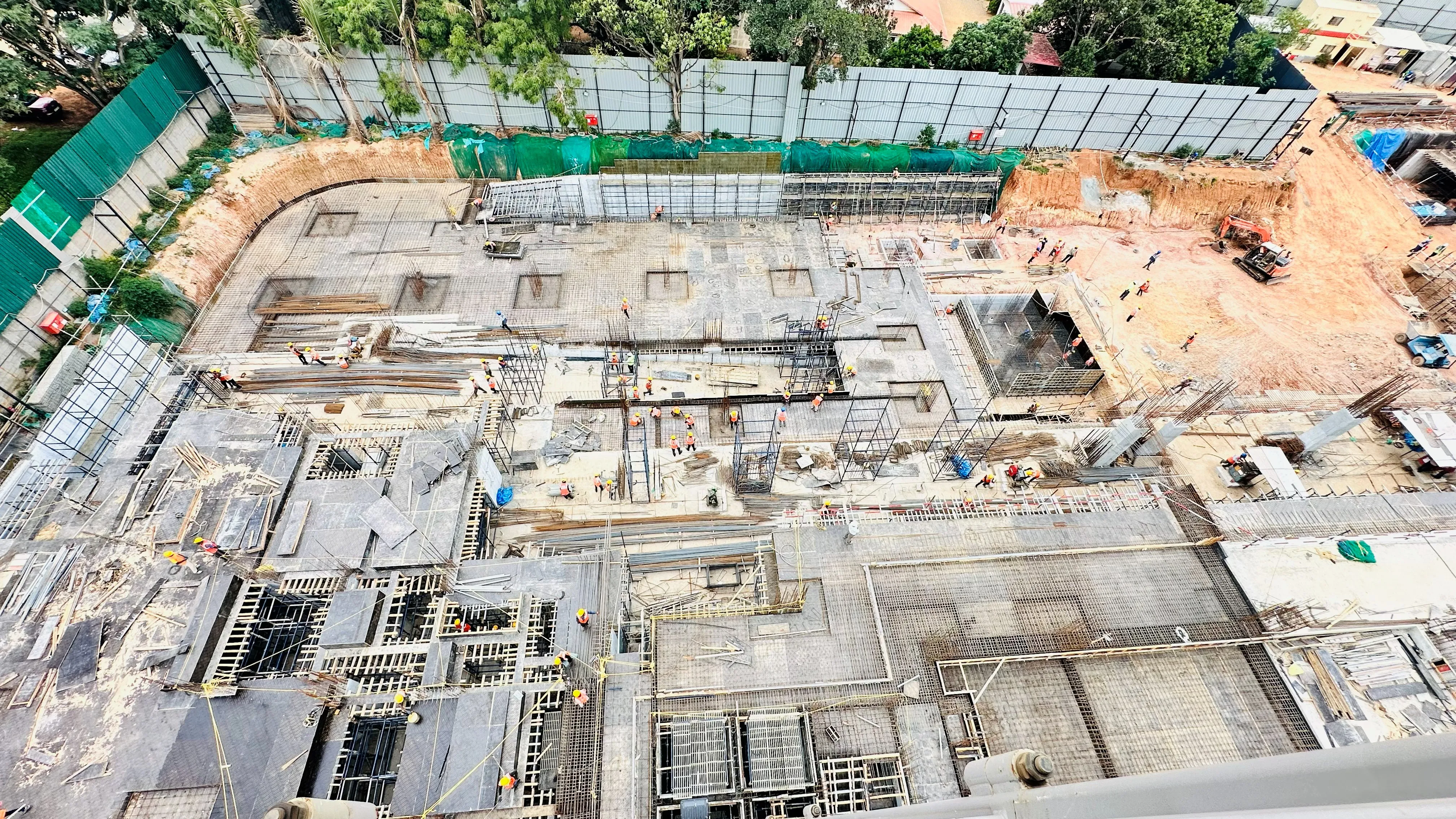 Tower C Ground floor shuttering and Reinforcement work in progress