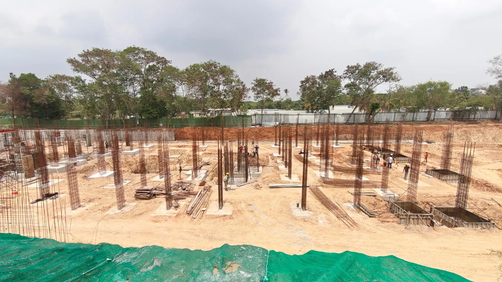 Block C |excavation for footings completed. Footing concreting underway