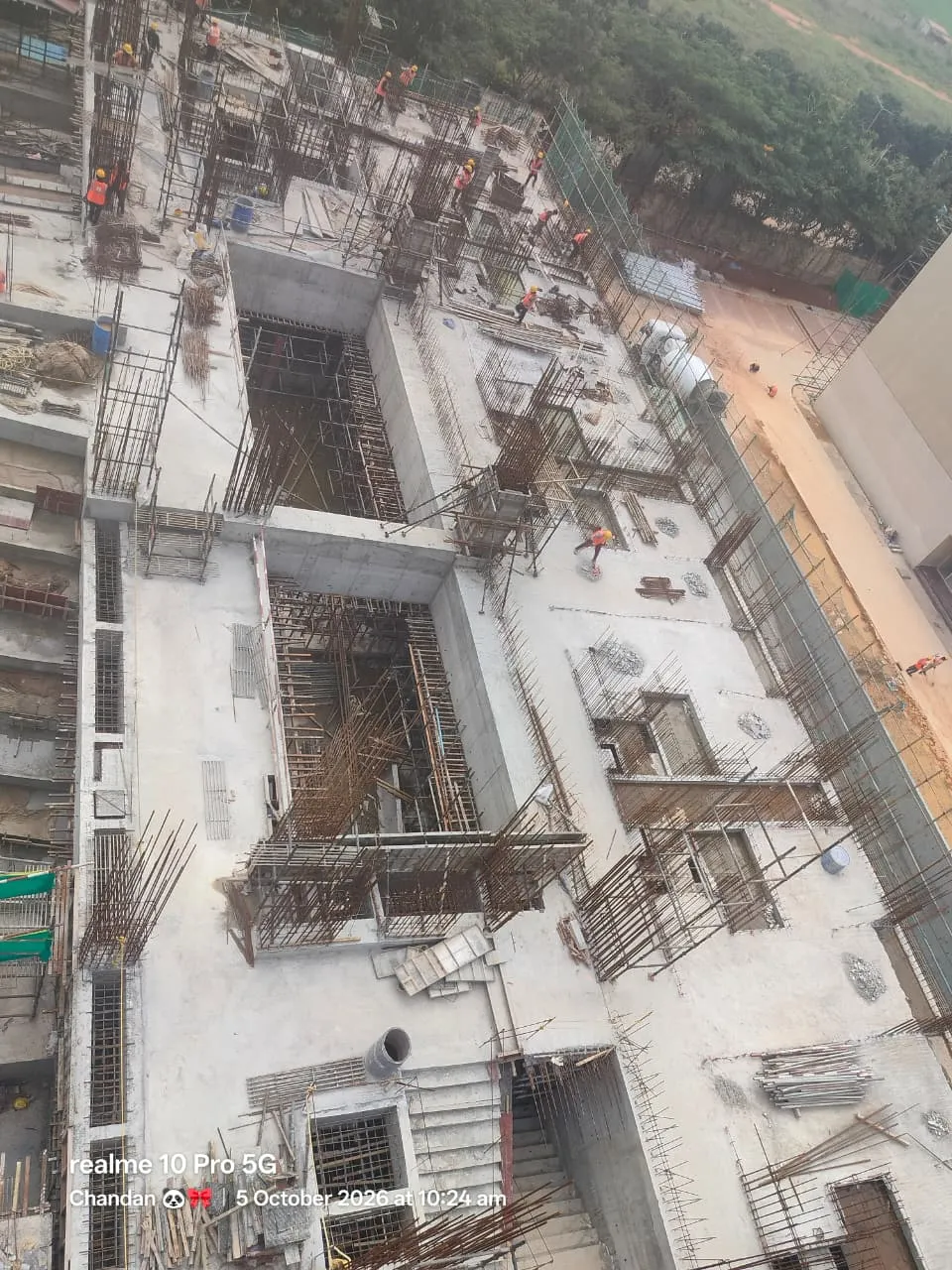 Tower B – 2nd to 3rd floor column reinforcement work in progress