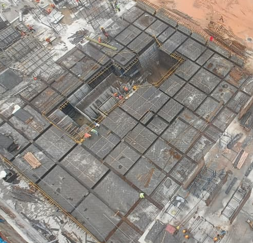 TOWER – H : Upper basement slab work in progress