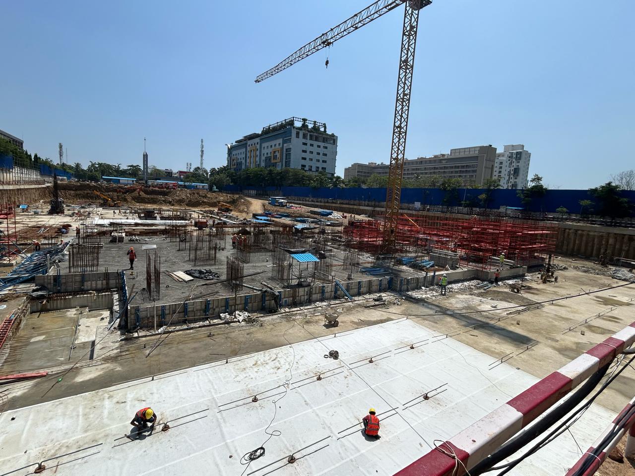 Tower A - Milestone Release -"On completion of Foundation (raft)" - Status as on 11th