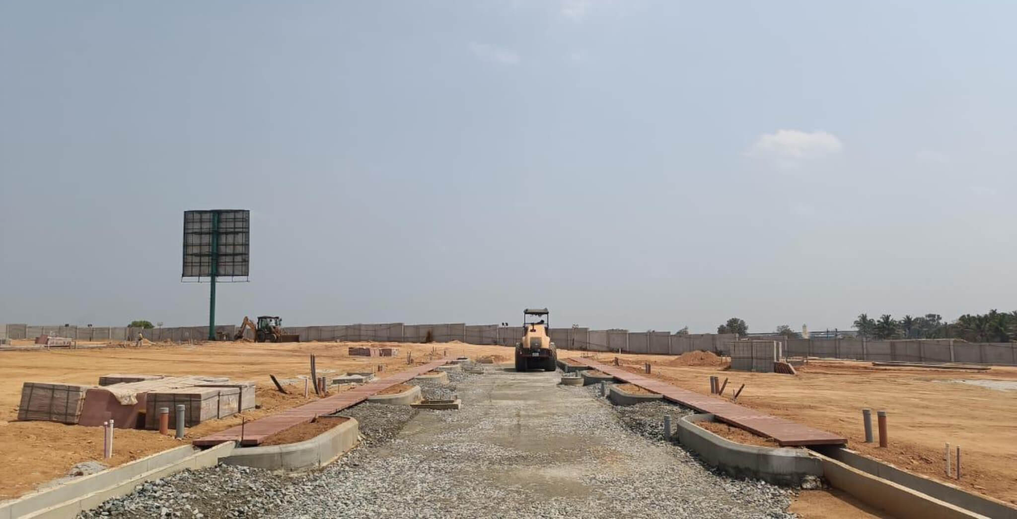 Sub Road 7 - Wet mix laying in progress - Mar 2024