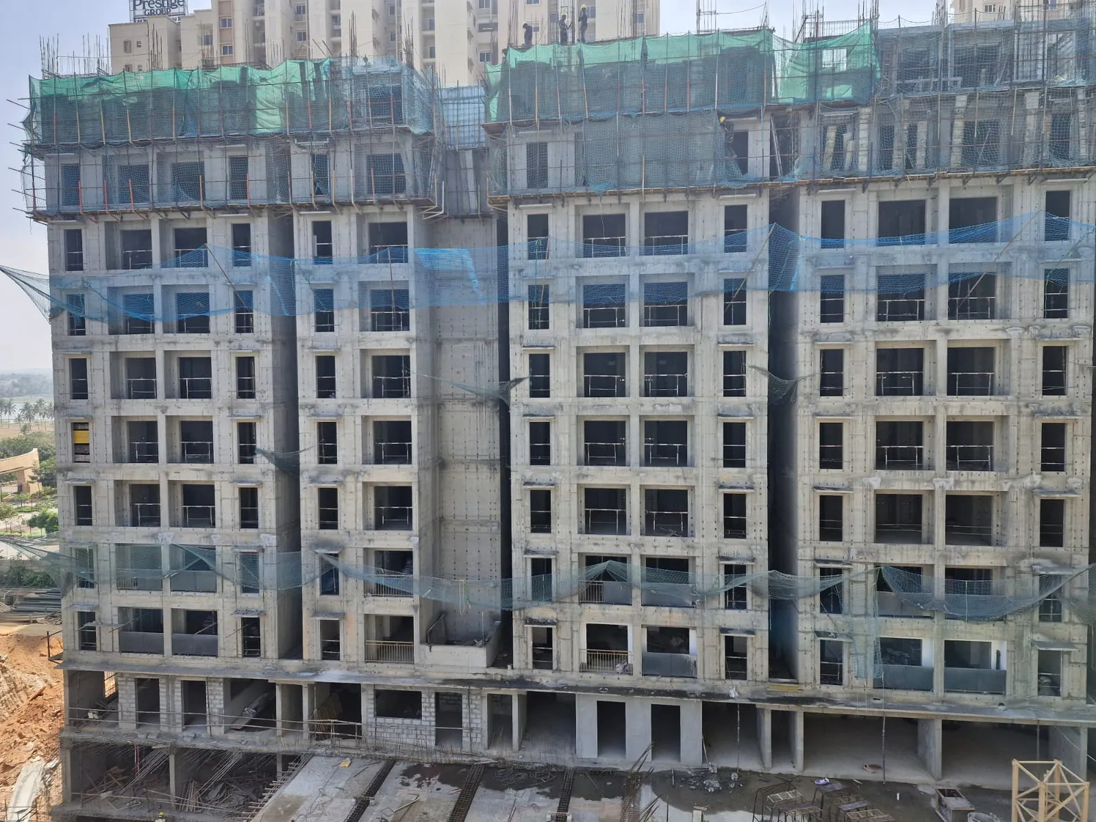 Wing C -10th & 11th floor slab shuttering WIP