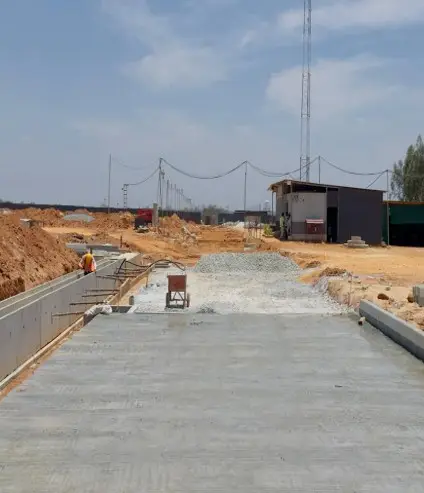 Main road formation work in progress.