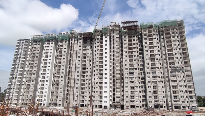 D -UPVC windows installation in progress E –UPVC windows installation work in progress