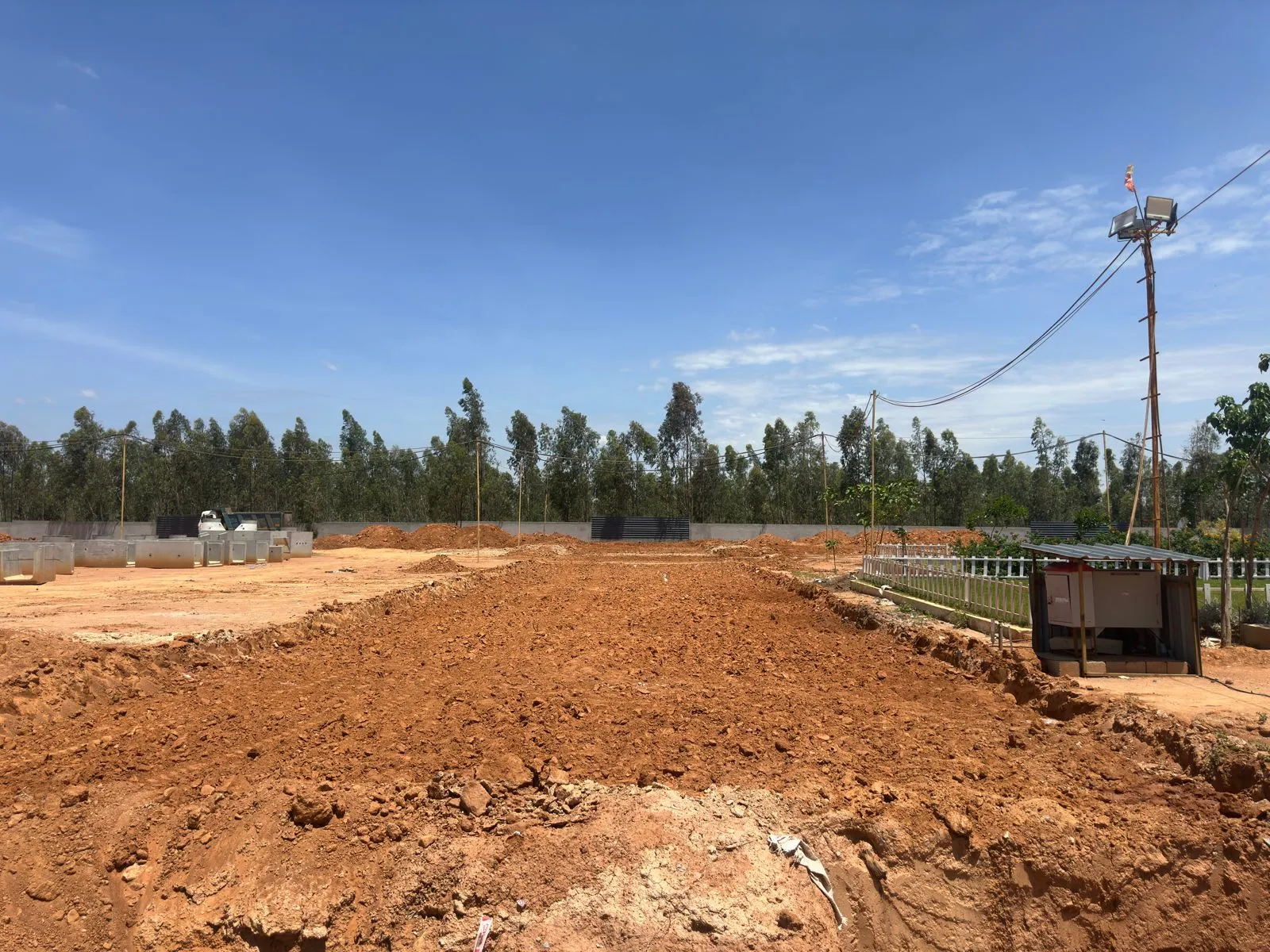Road formation works completed.  excavation for services works in progress.