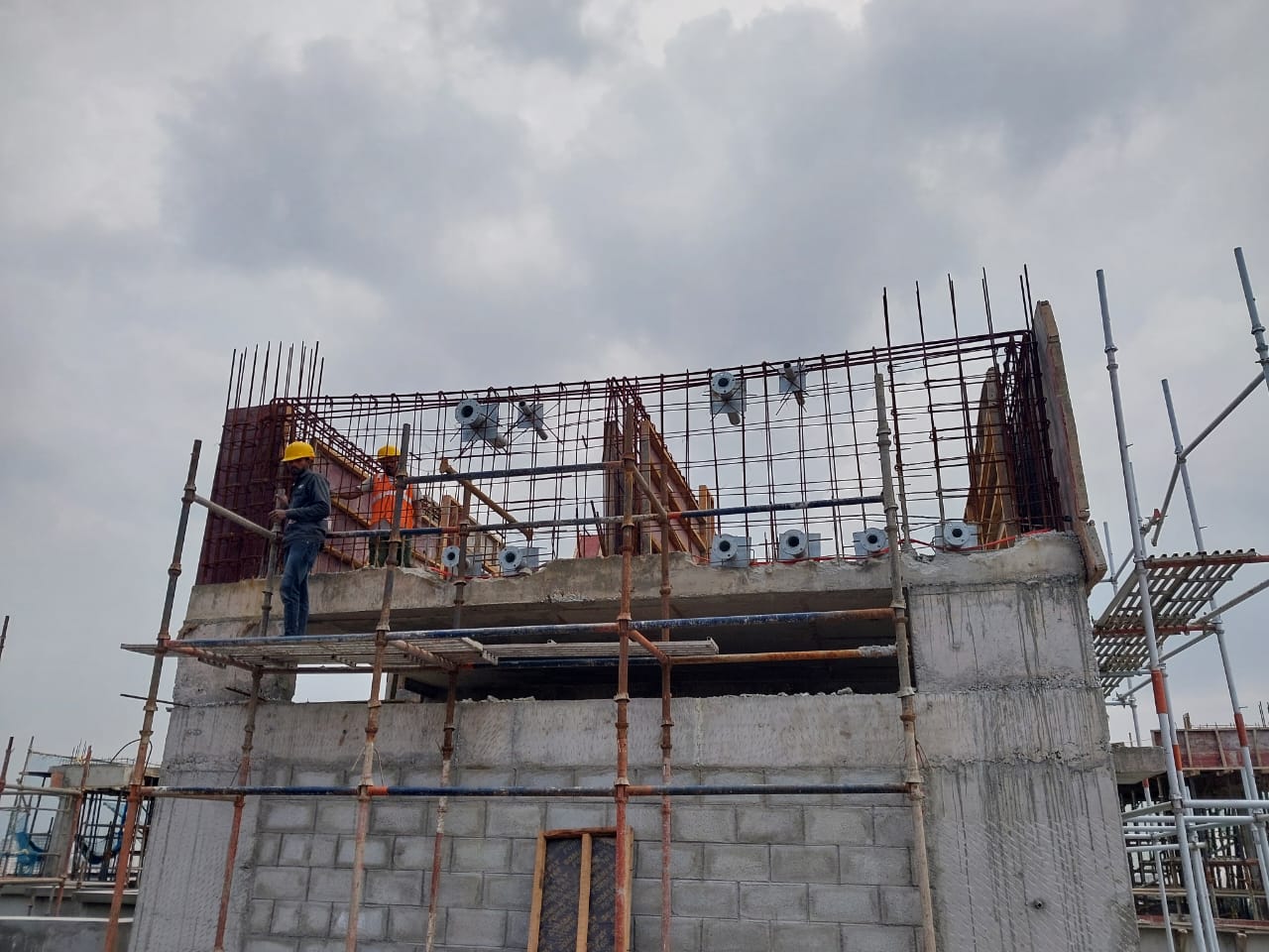 Tower D Terrace work are in progress