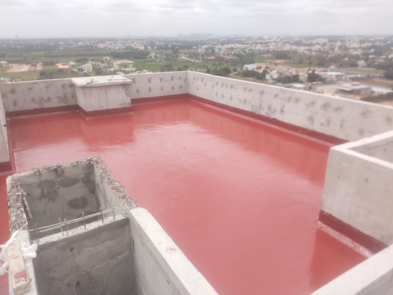 Terrace Waterproofing Works is completed