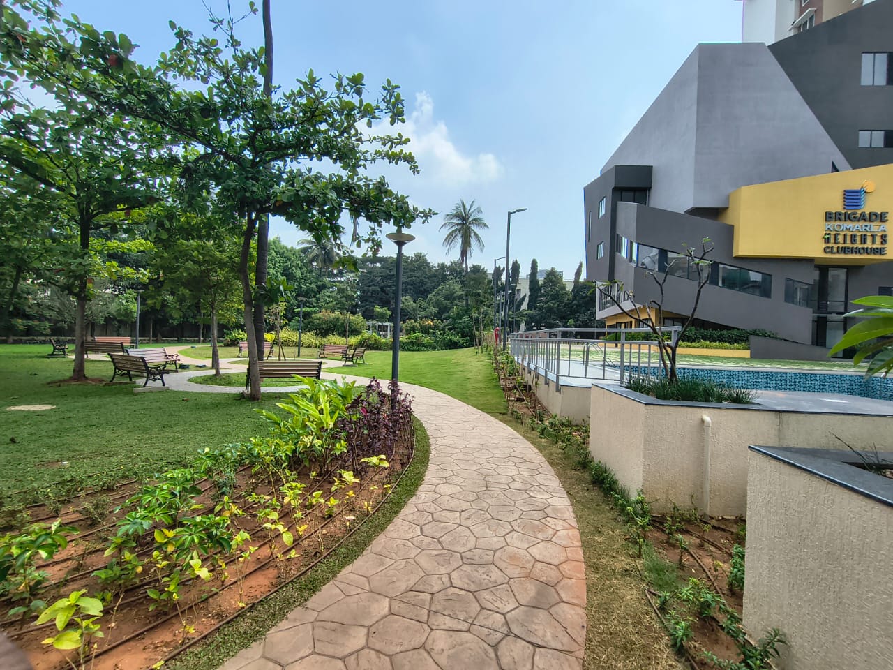 Swimming pool, Jogging track/walkway , kids play area, outdoor gym, meditation pavilion works are completed