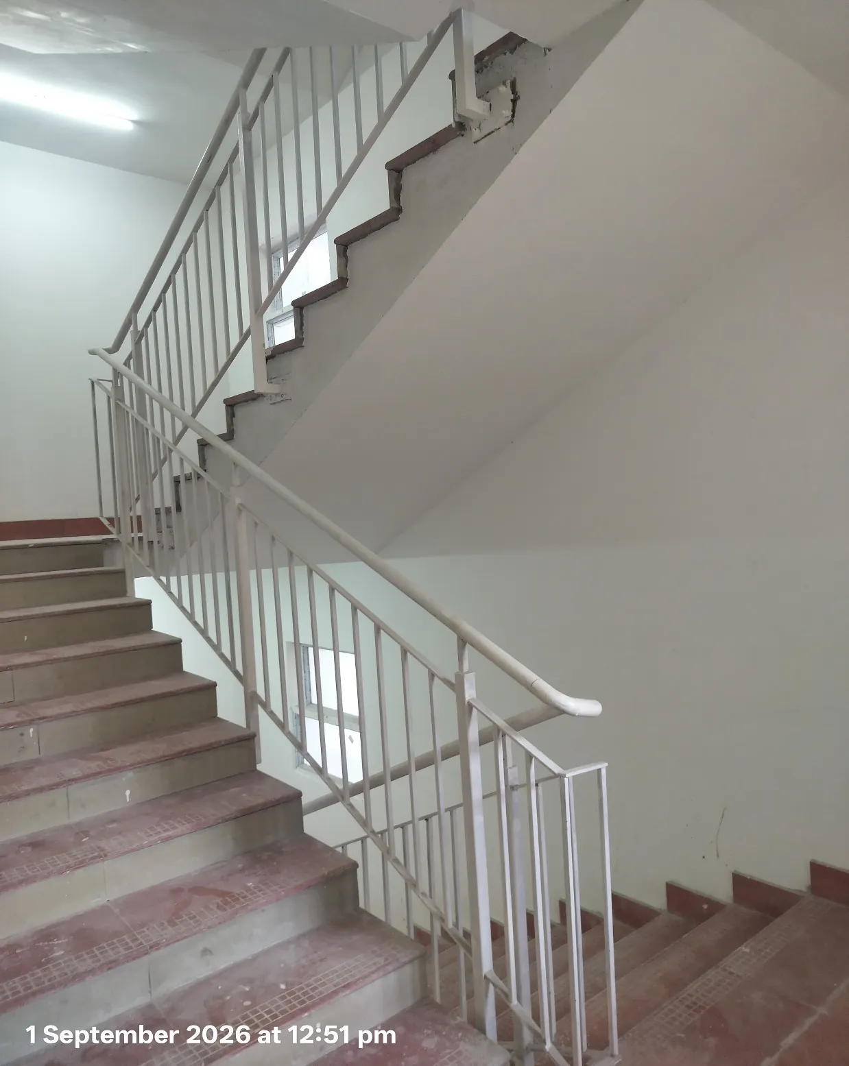 Staircase railing work completed