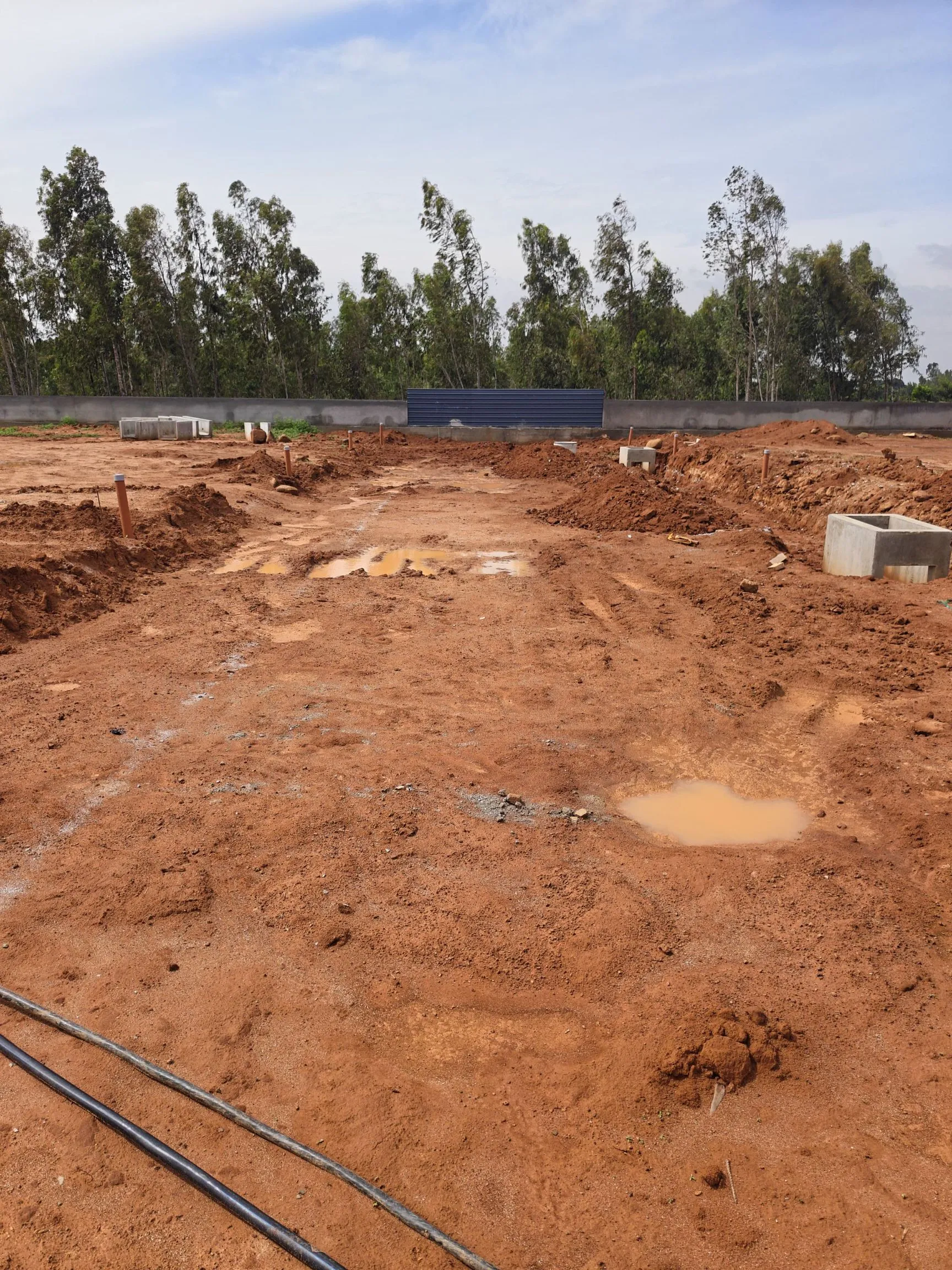 Internal road | storm water drain line excavation works in progress.