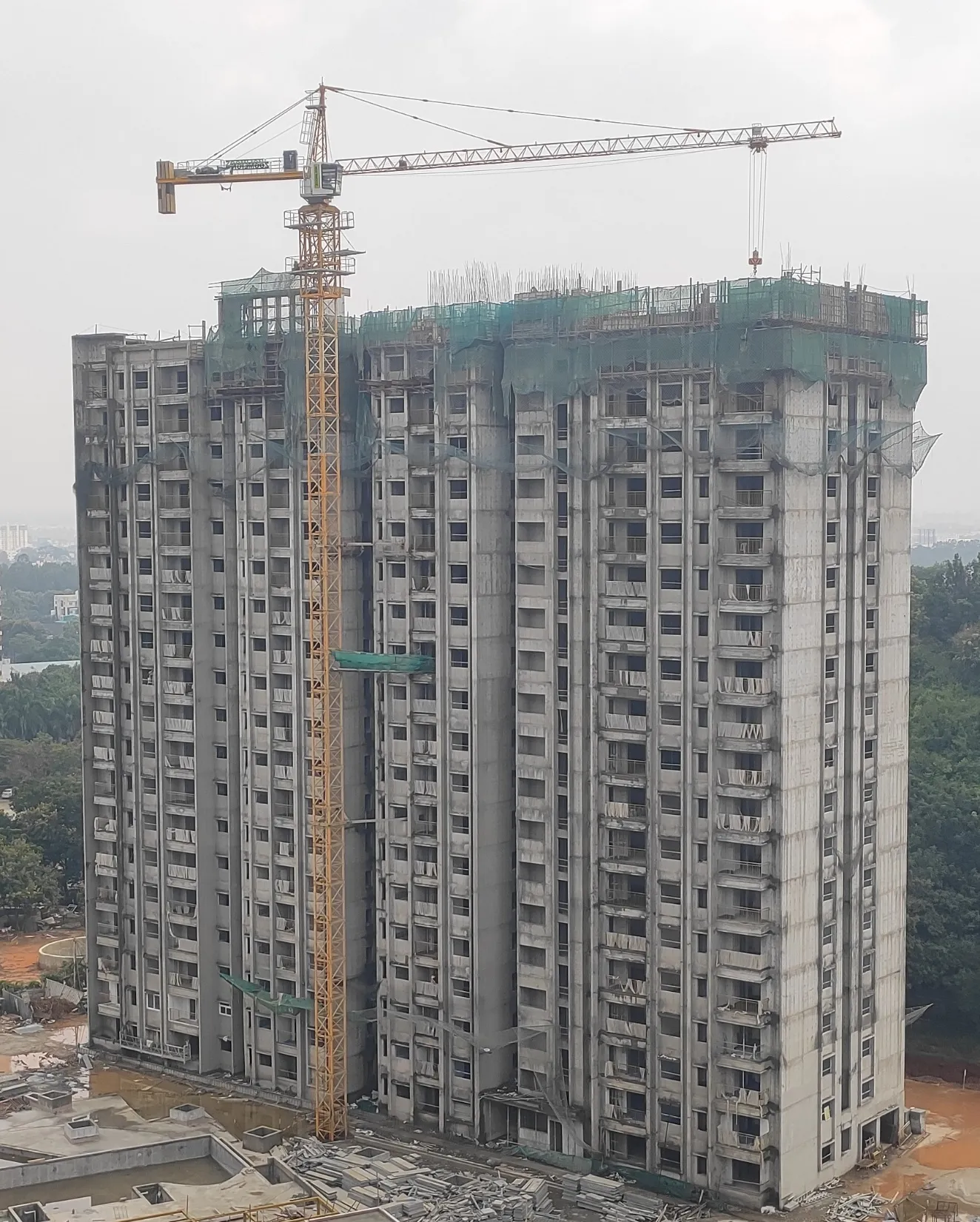 TOWER-A(PHASE 2) Terrace floor completed. Parapet and Above terrace work are in progress.