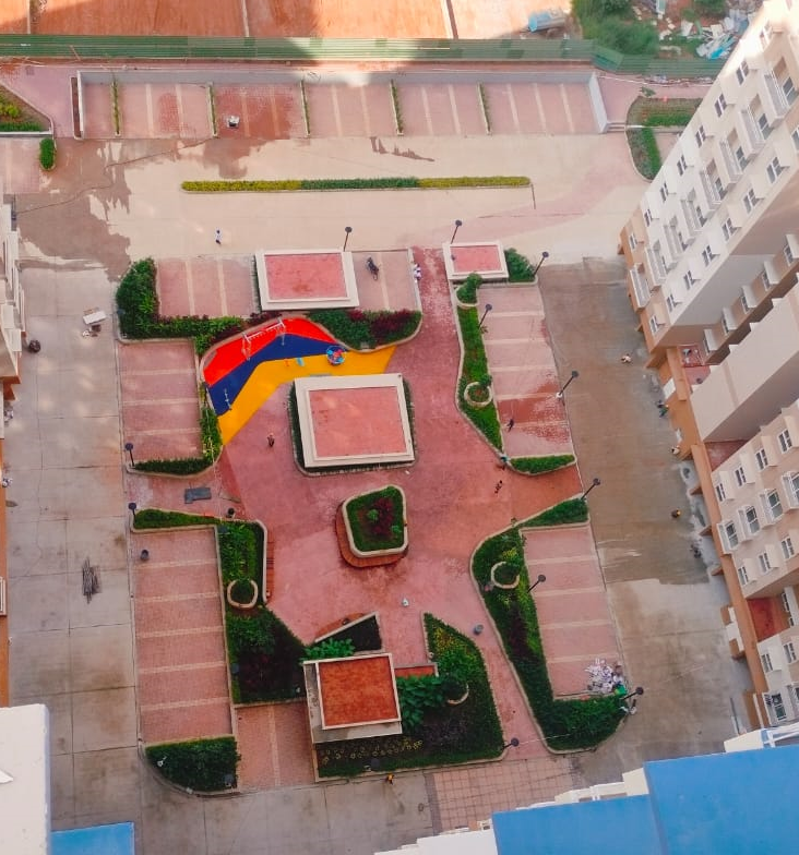 Podium Central Courtyard Area Hardscape and Softscape Work in progress