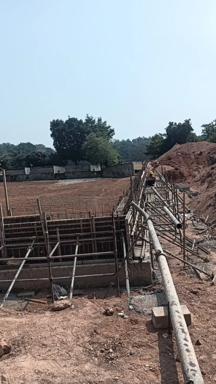 Compound Wall work in progress (South east side & west side)