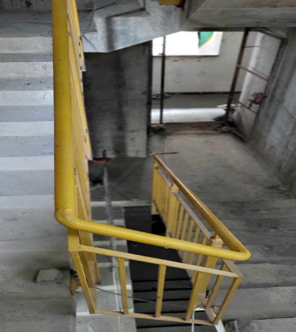 Staircase railing work in progress