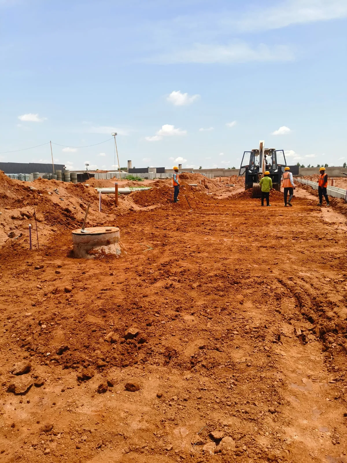 road formation and compaction works in progress.