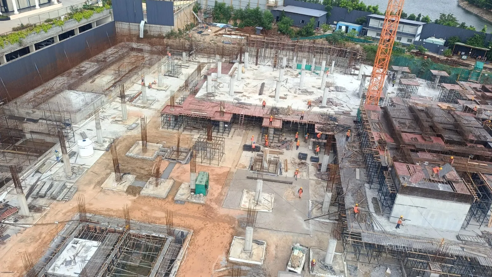 Upper basement, Podium Columns and slab in progress