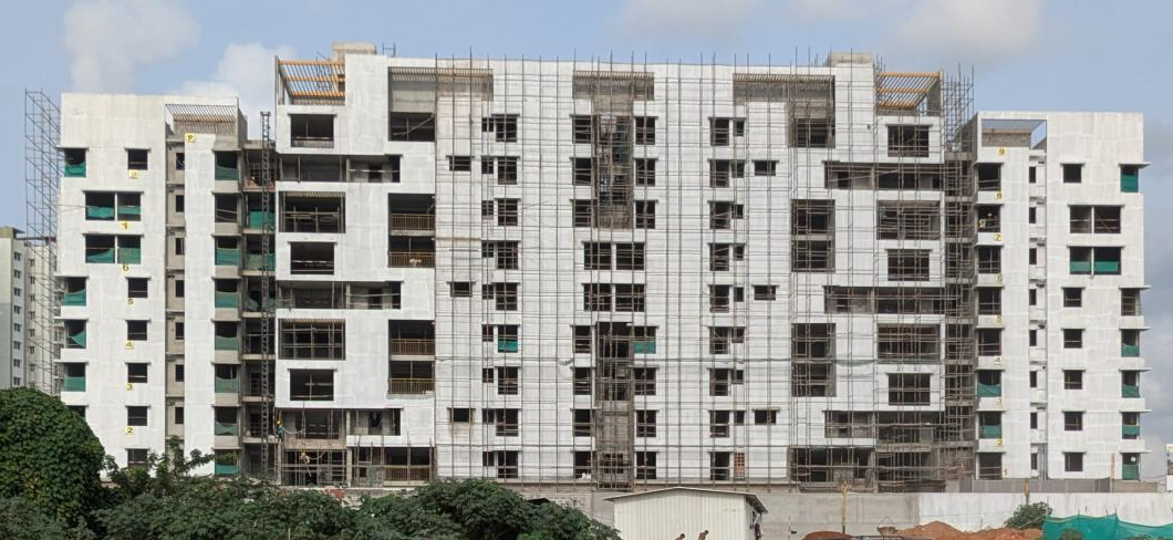 A & B Block – External Plastering Works