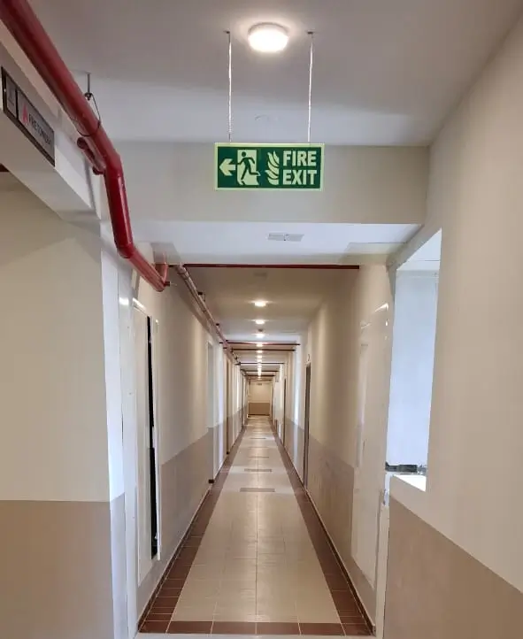 Corridor light fixing and Painting in progress