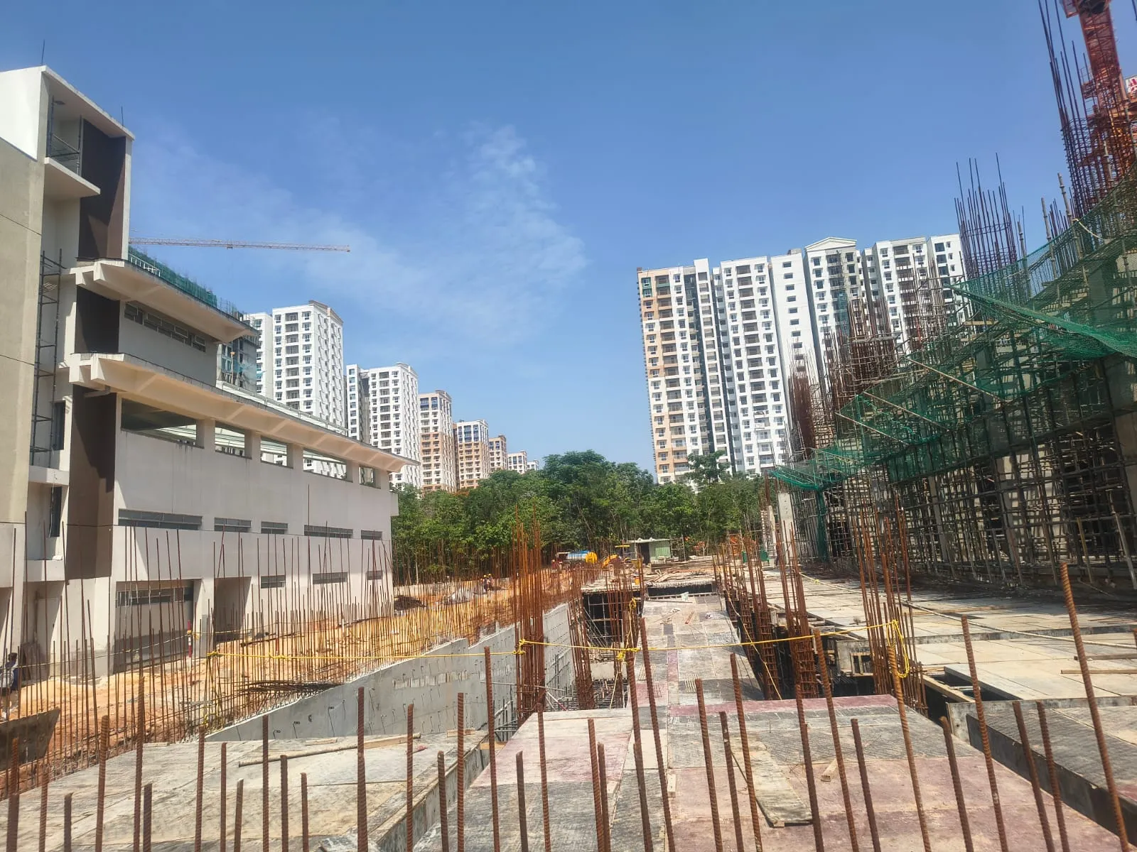 B block entry & exit ramp | B1-GF slab shuttering work in progress