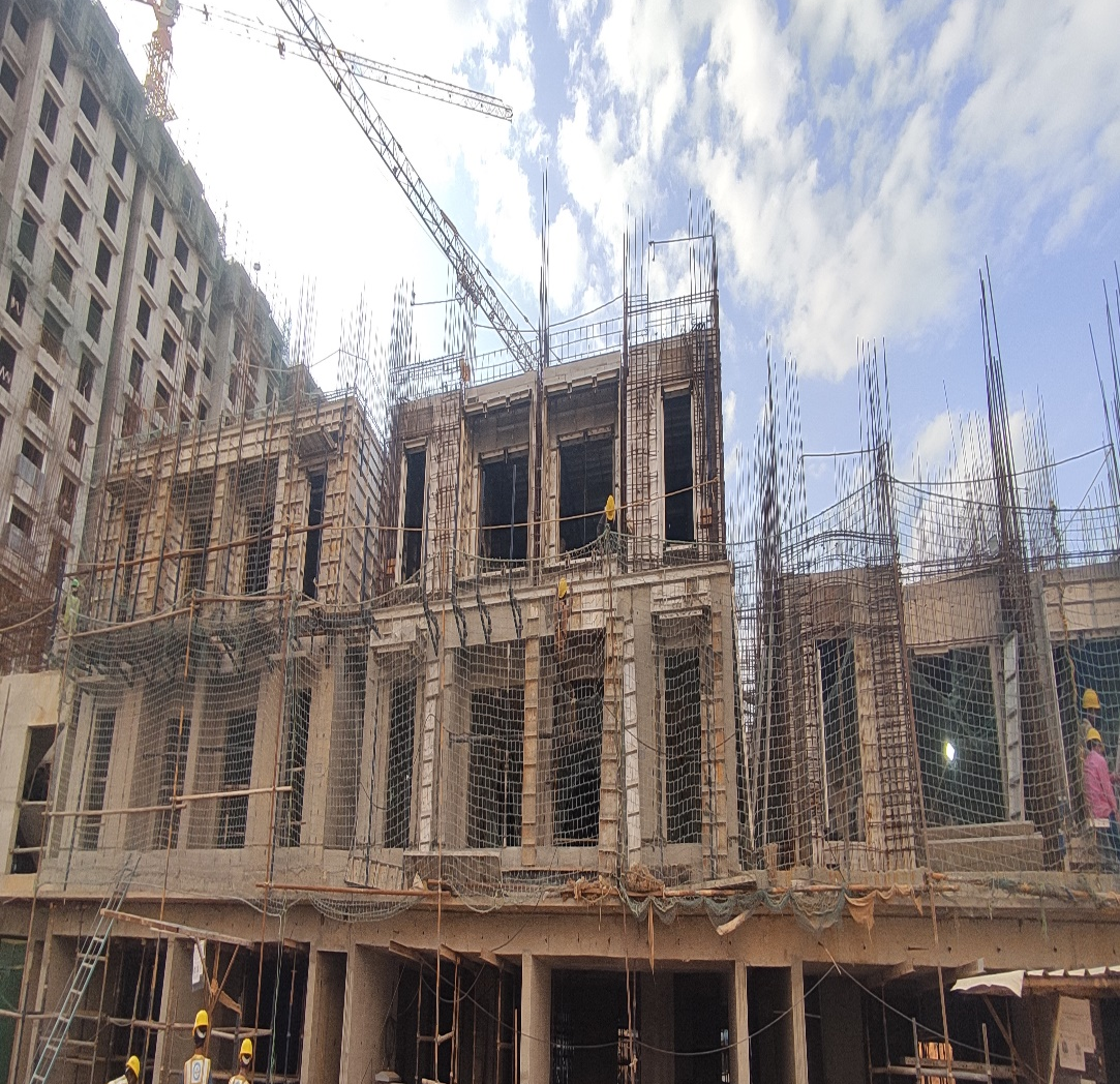 Wing B –Second floor slab aluminium shuttering WIP
