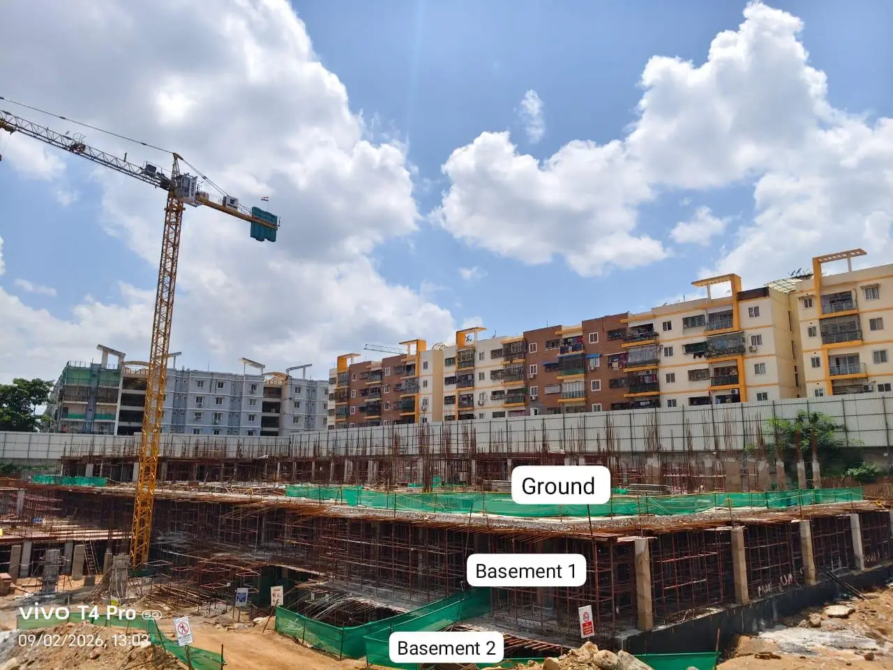 Tower B - Milestone Release -"On completion of Ground Floor slab" - Status as on 03rd