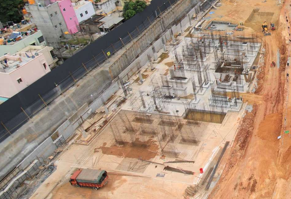 TOWER – A: Footing/ Raft works in progress