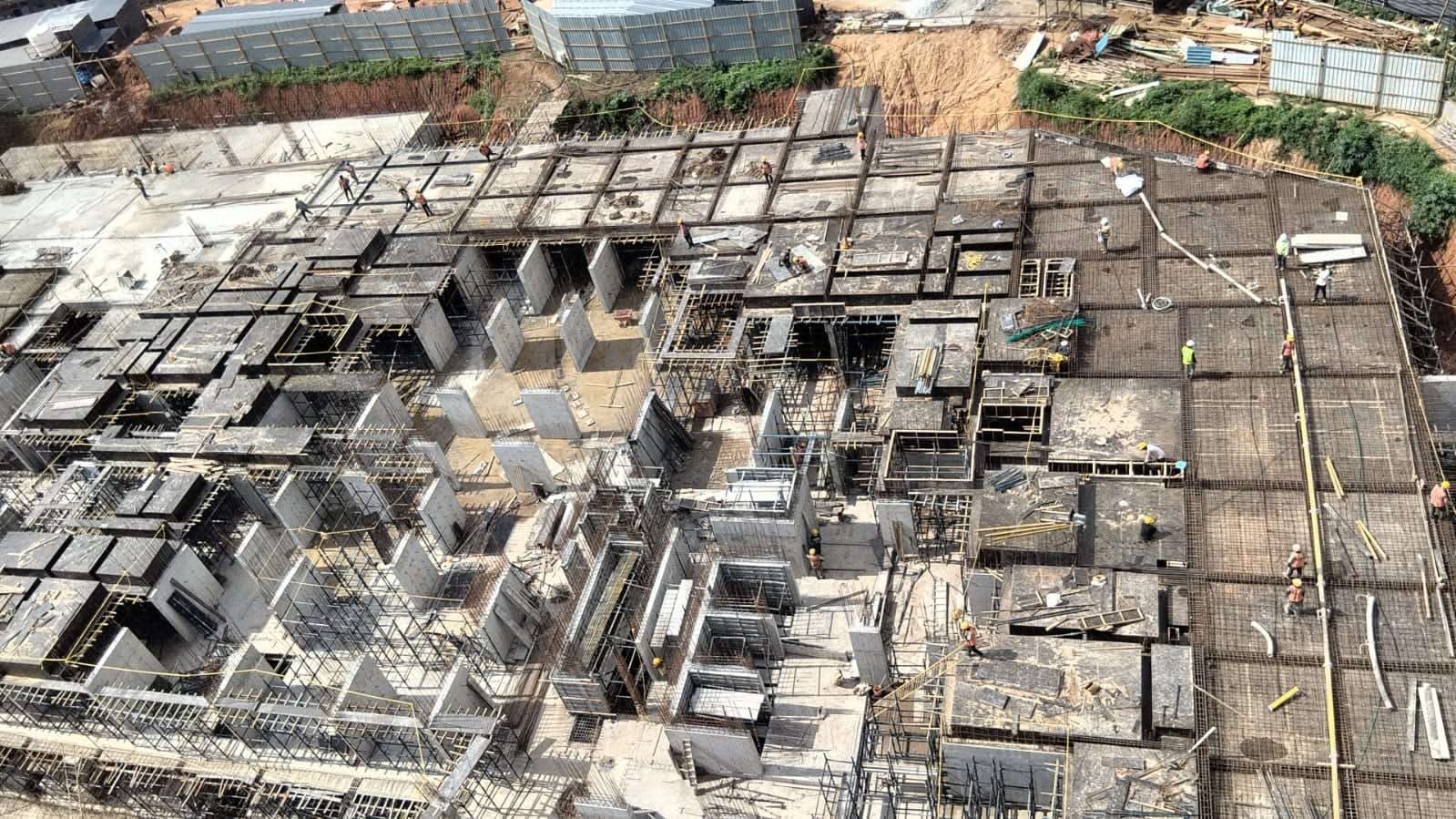 TOWER – J: Ground slab work in progress