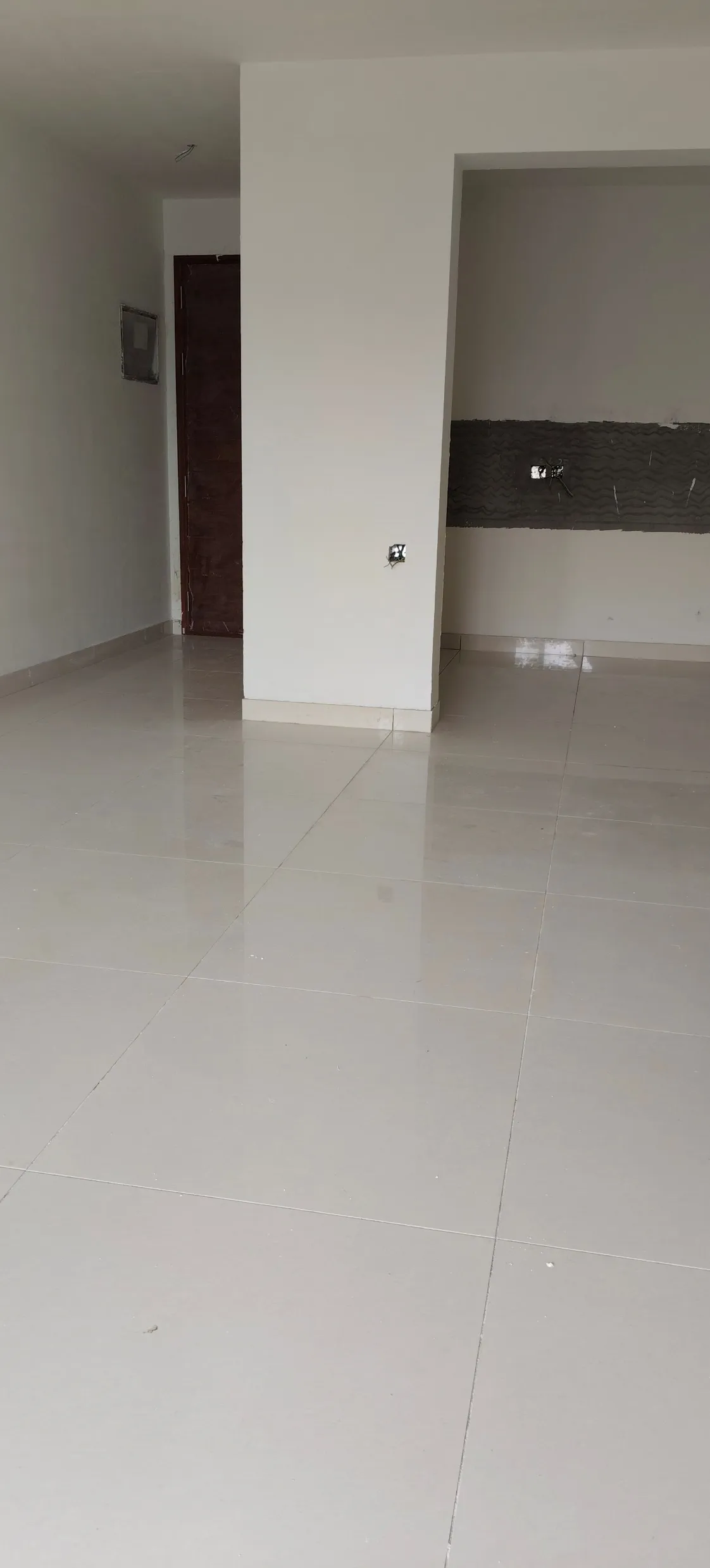 Flooring completed Putty work in progress Fixing of Doors and windows in progress Lift installation completed