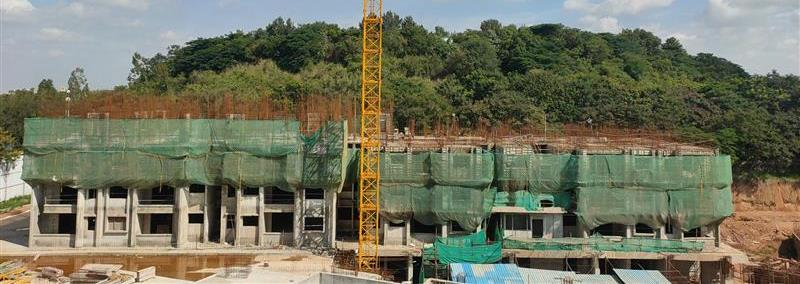Tower A – 3 rd floor pour 1 slab completed,3 rd Floor pour 2 slab shuttering and reinforcement work in progress