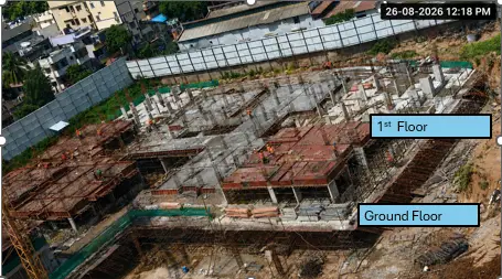 Brigade Manor - Tower D - Milestone Release -"On completion of Ground Floor Slab" - Status as on 26th