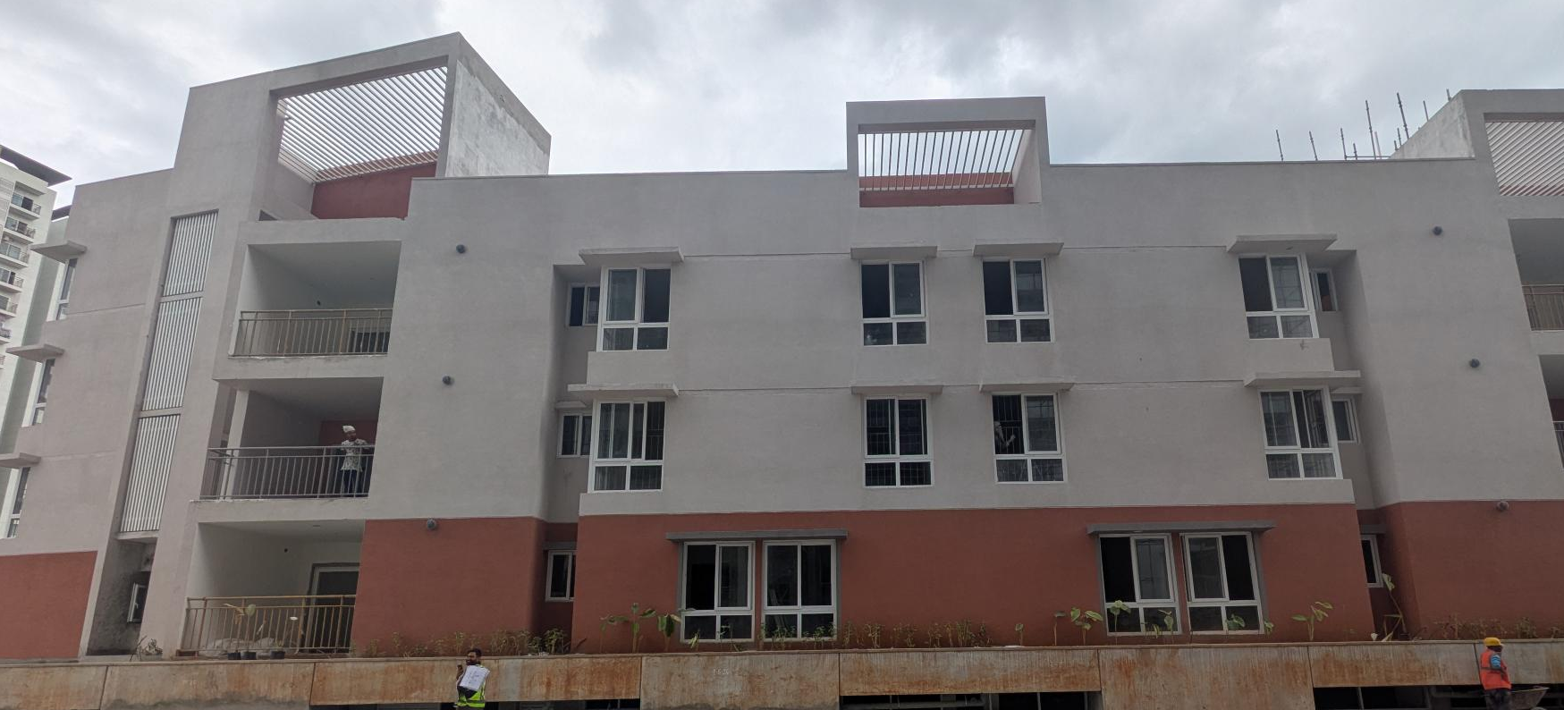 D Block   External paint work in progress. 2 flats QA certification completed. Terrace clay tile finishing work completed. Basement VDF completed. Lift installed. Common area (Lift lobby and staircase) finishing work in progress