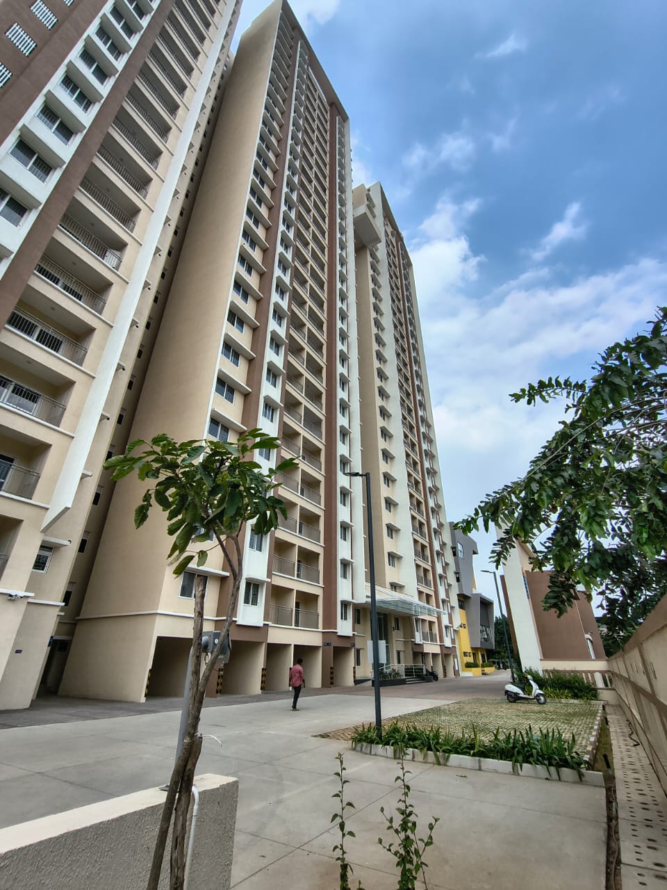 External development,driveways,carparking,street lights,signages works are 100% completed