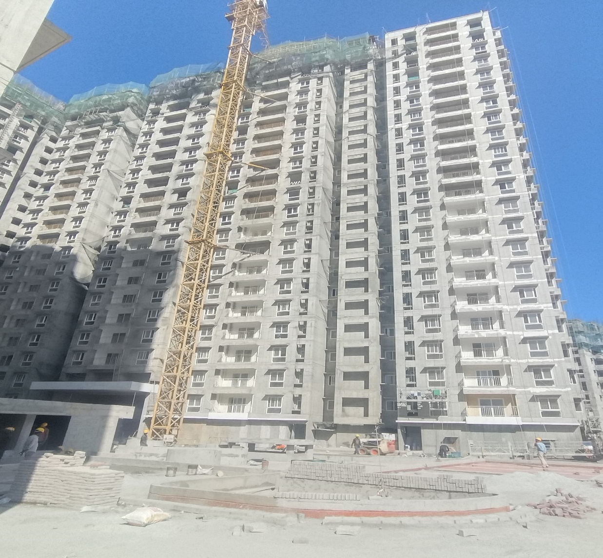 Wing C: Above Terrace floor level structural work in progress