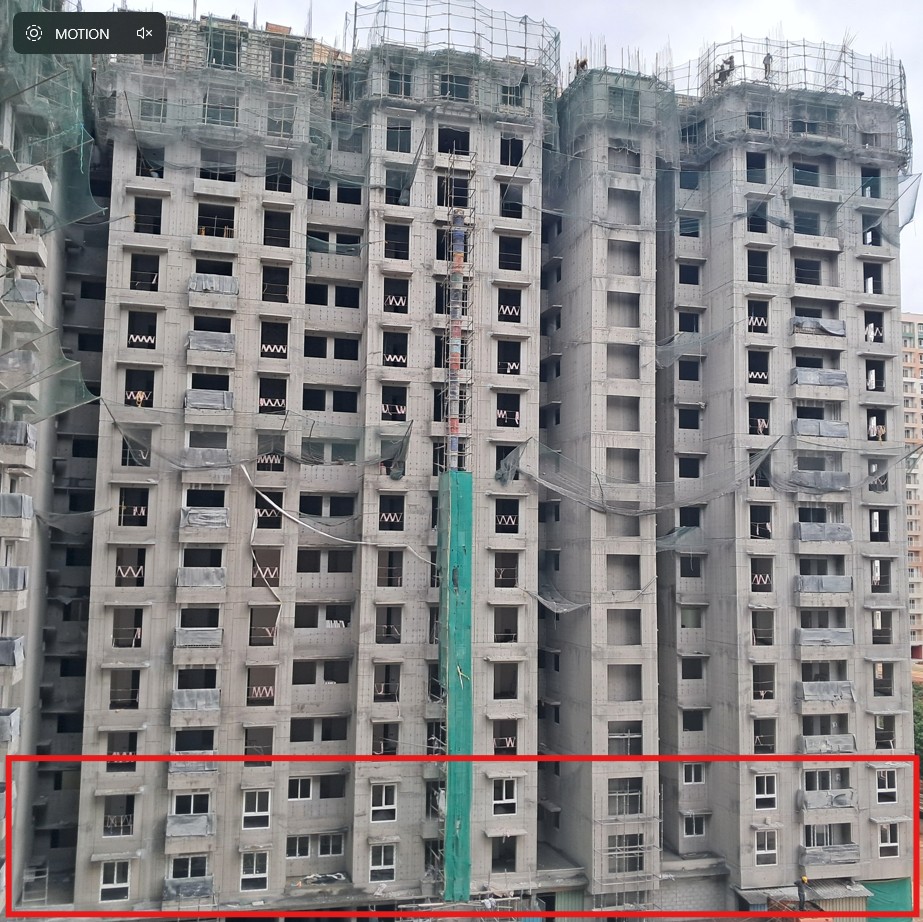 Dioro – Wing A – Milestone Release –“‘On commencement of fixing of windows  – Ground to 6th Floor  - Status as  on