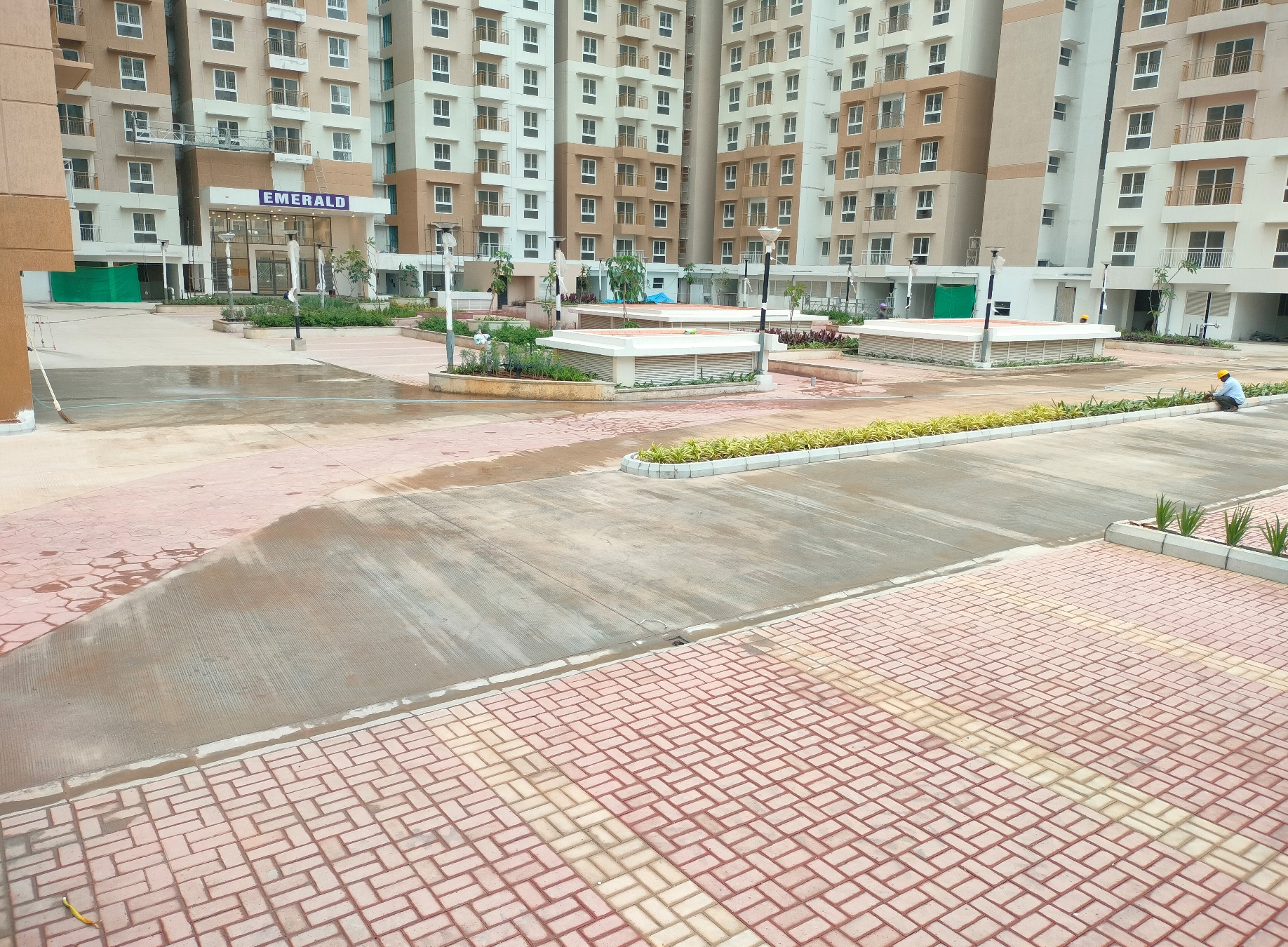 Podium Central Courtyard Area Hardscape and Softs cape WIP