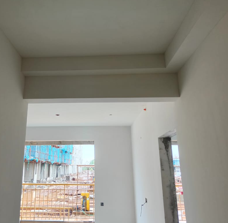 Ground floor finishing works in progress