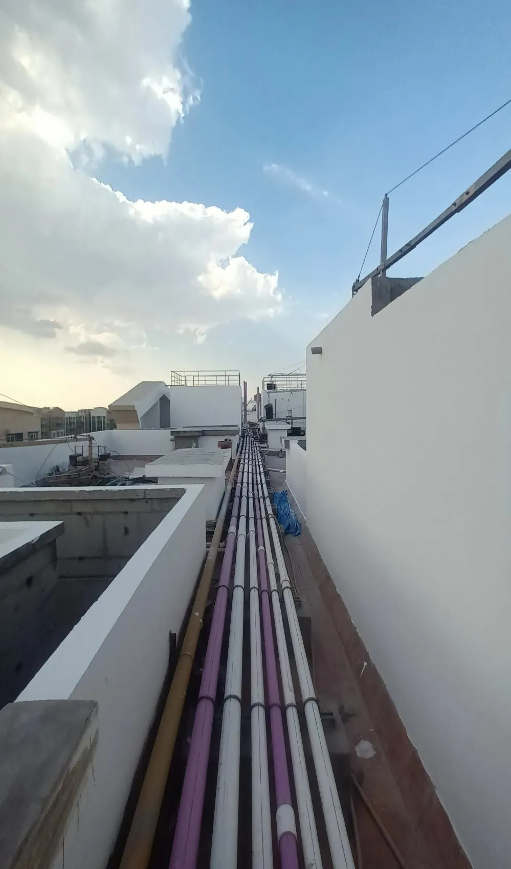Plumbing Pipe Fixing and Painting progress
