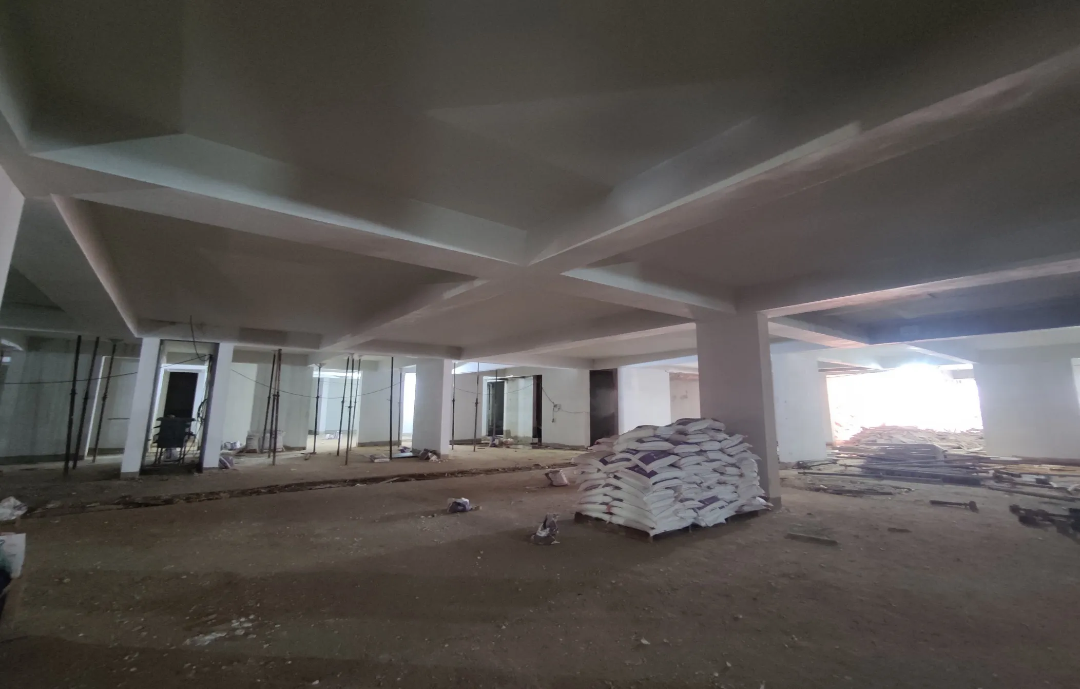 Lower basement painting work in progress