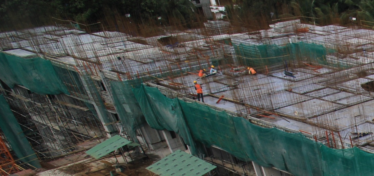 Tower-C : 2nd Floor Slab Completed; 2nd to 3rd Floor Wall/Slab in Progress