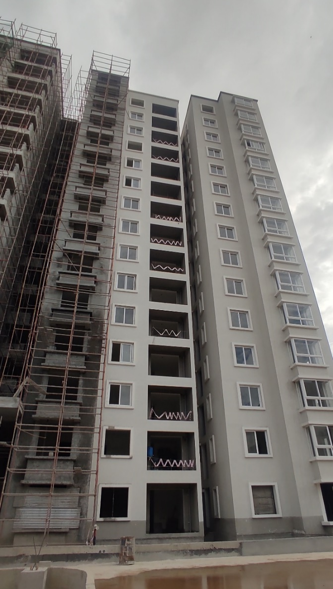 Tower- C: Windows & Door installation in progress.