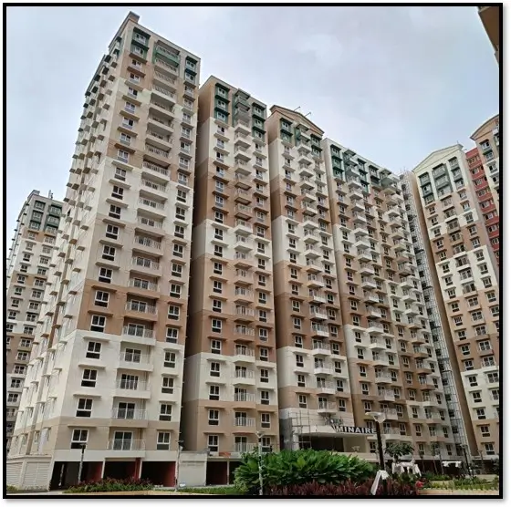 Wing A: Above terrace level painting work in progress