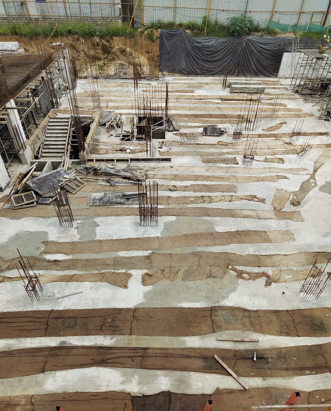 UB Slab casted, Walls from UB to GF are being casted GF Shuttering work in progress