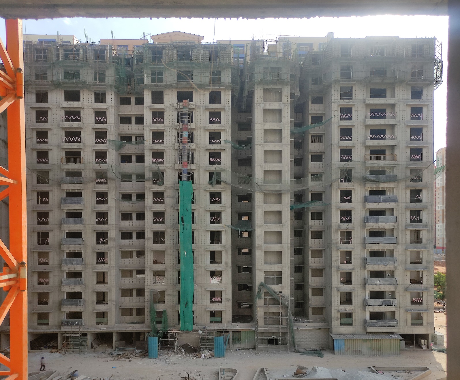 Wing A - 15th Floor slab shuttering WIP