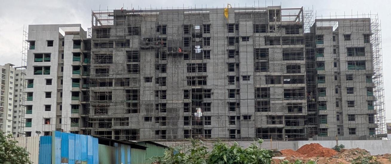 A & B Block – External Plastering Works