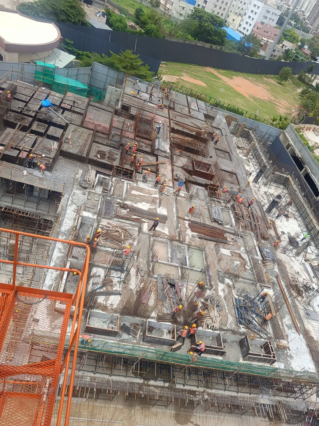 Tower A Ground Floor Slab & wall in progress